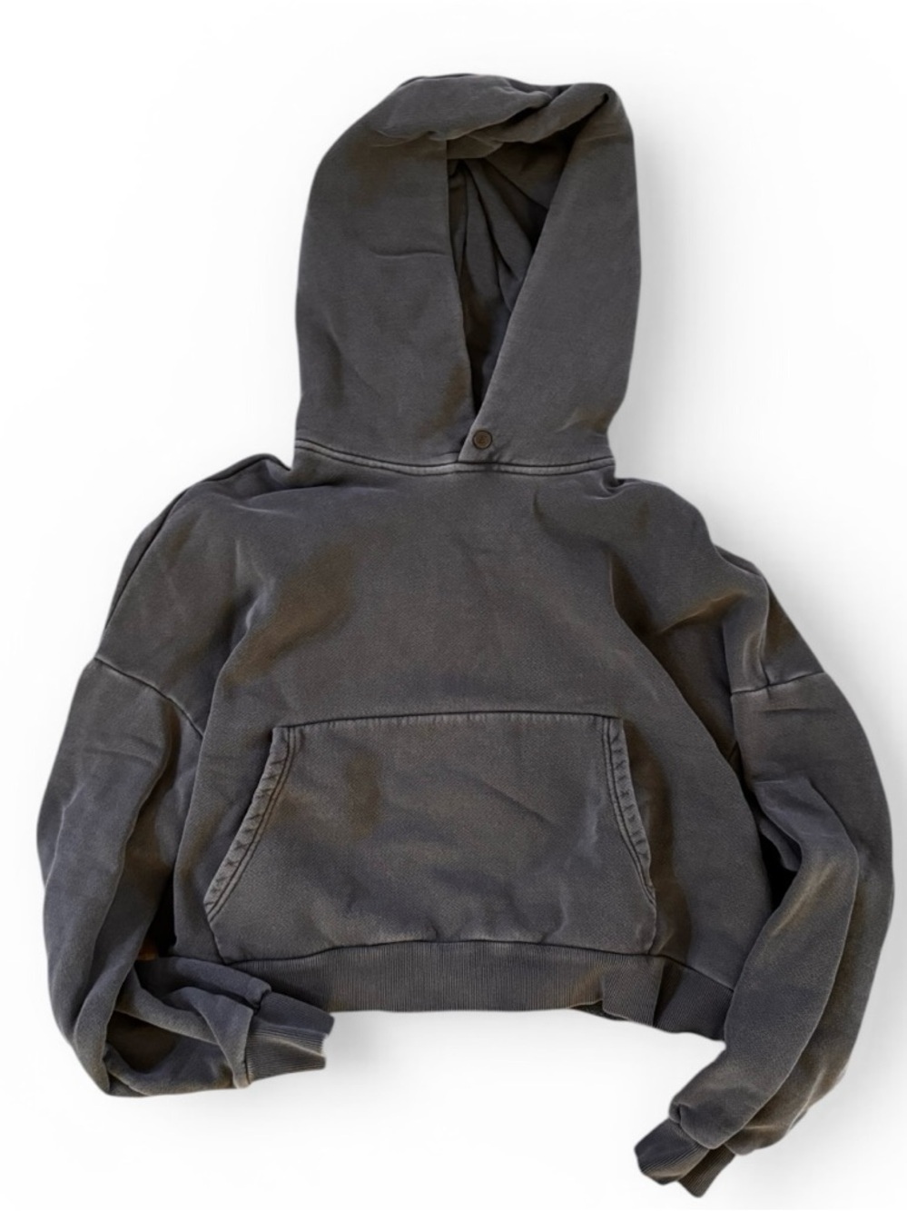 Elwood Charcoal Gray Boxy Pullover Hoodie
